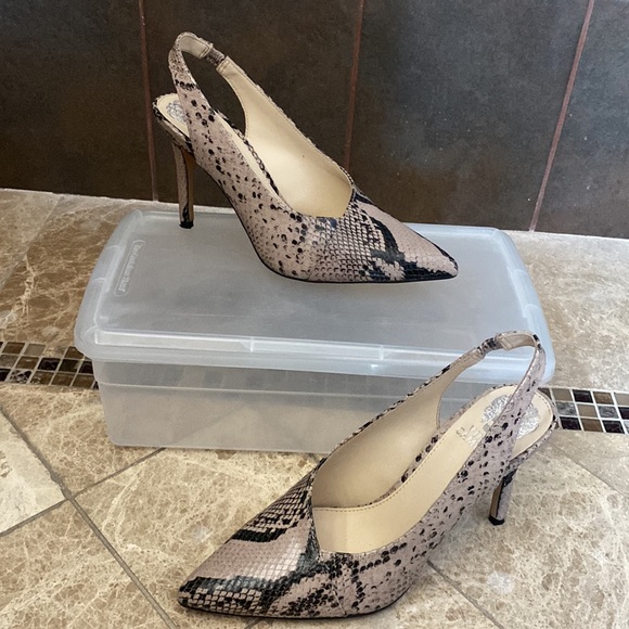 Snakeskin sling backs size 8.5 - Picture 2 of 5